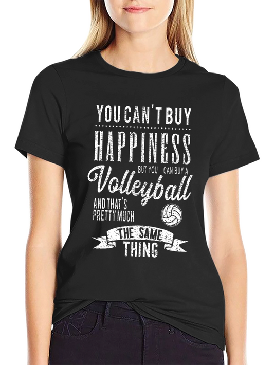 Volleyball Happiness T-Shirt - Sport Graphic Tee