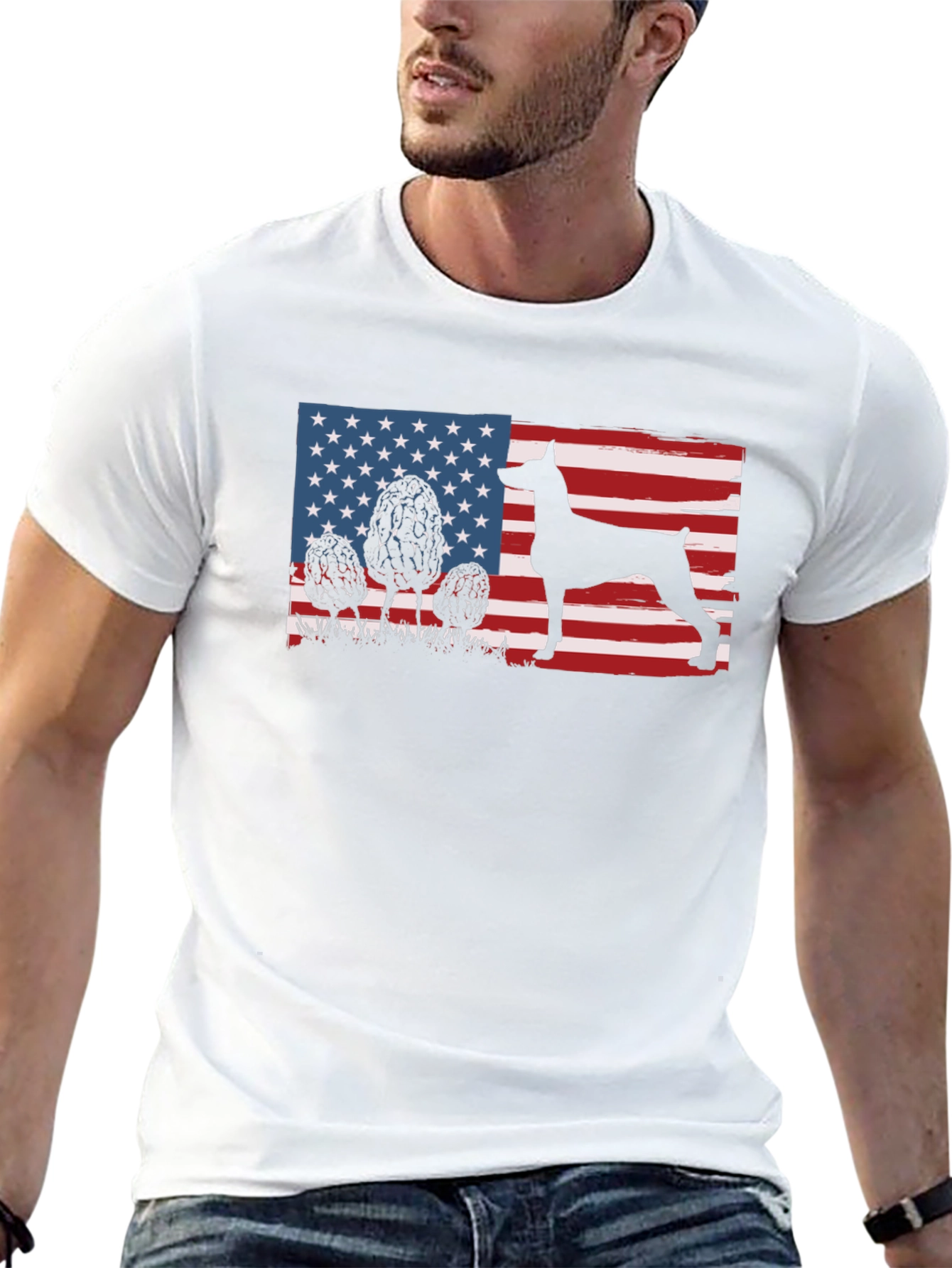 American Dog Flag T-Shirt - Patriotic Pet Lover Tee