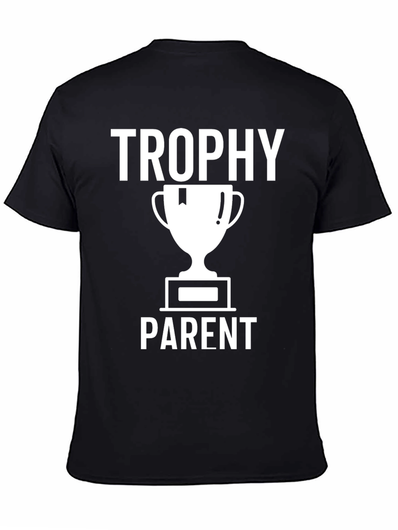 Trophy Parent Graphic T-Shirt - Black Cotton Blend