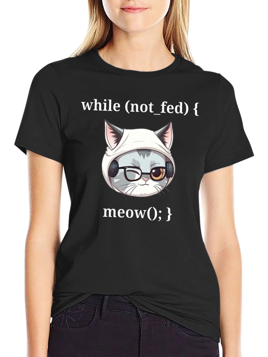 Programmer Cat T-Shirt - While Loop Meow