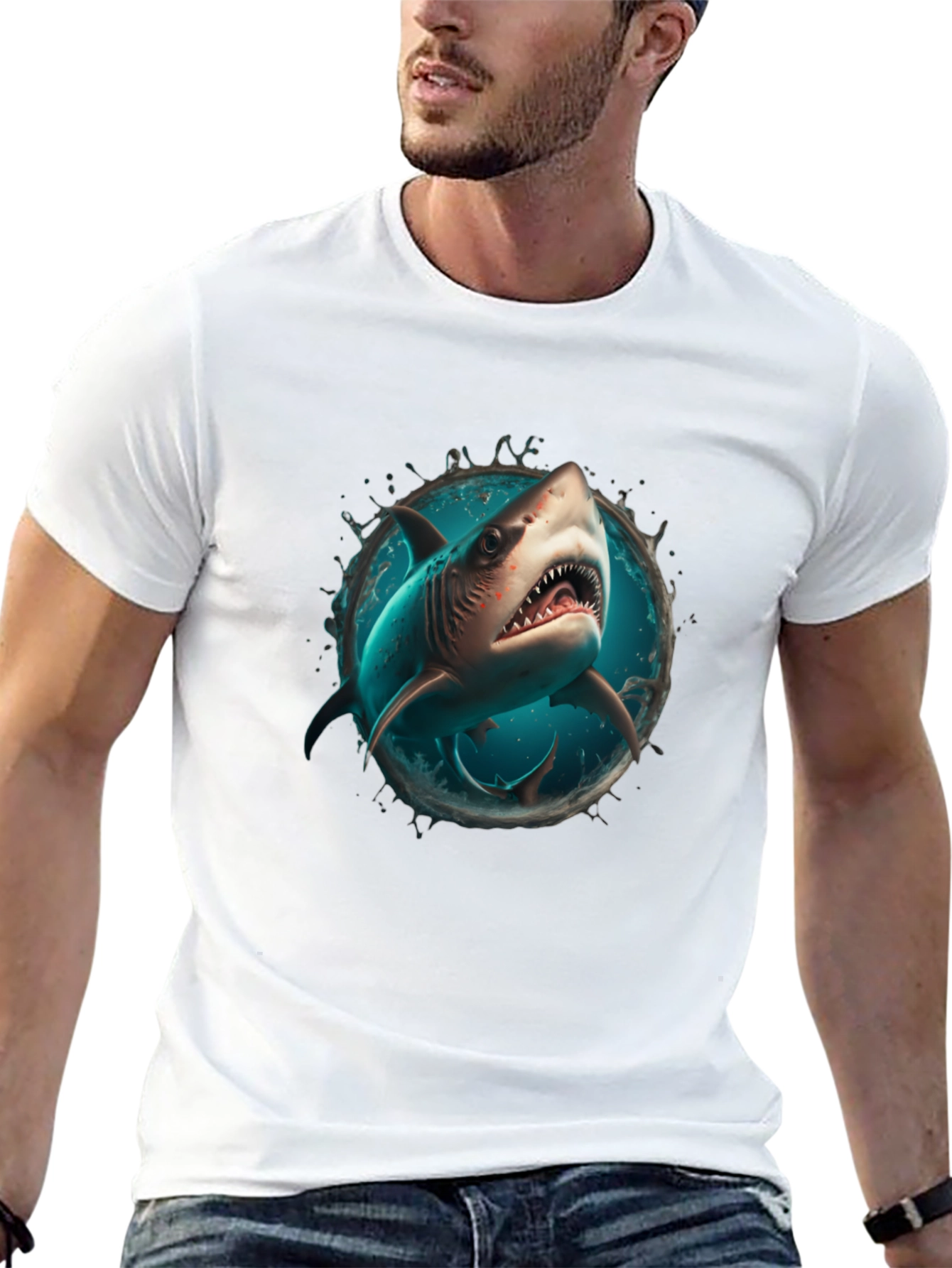 Shark Graphic Tee - Ocean Predator Design