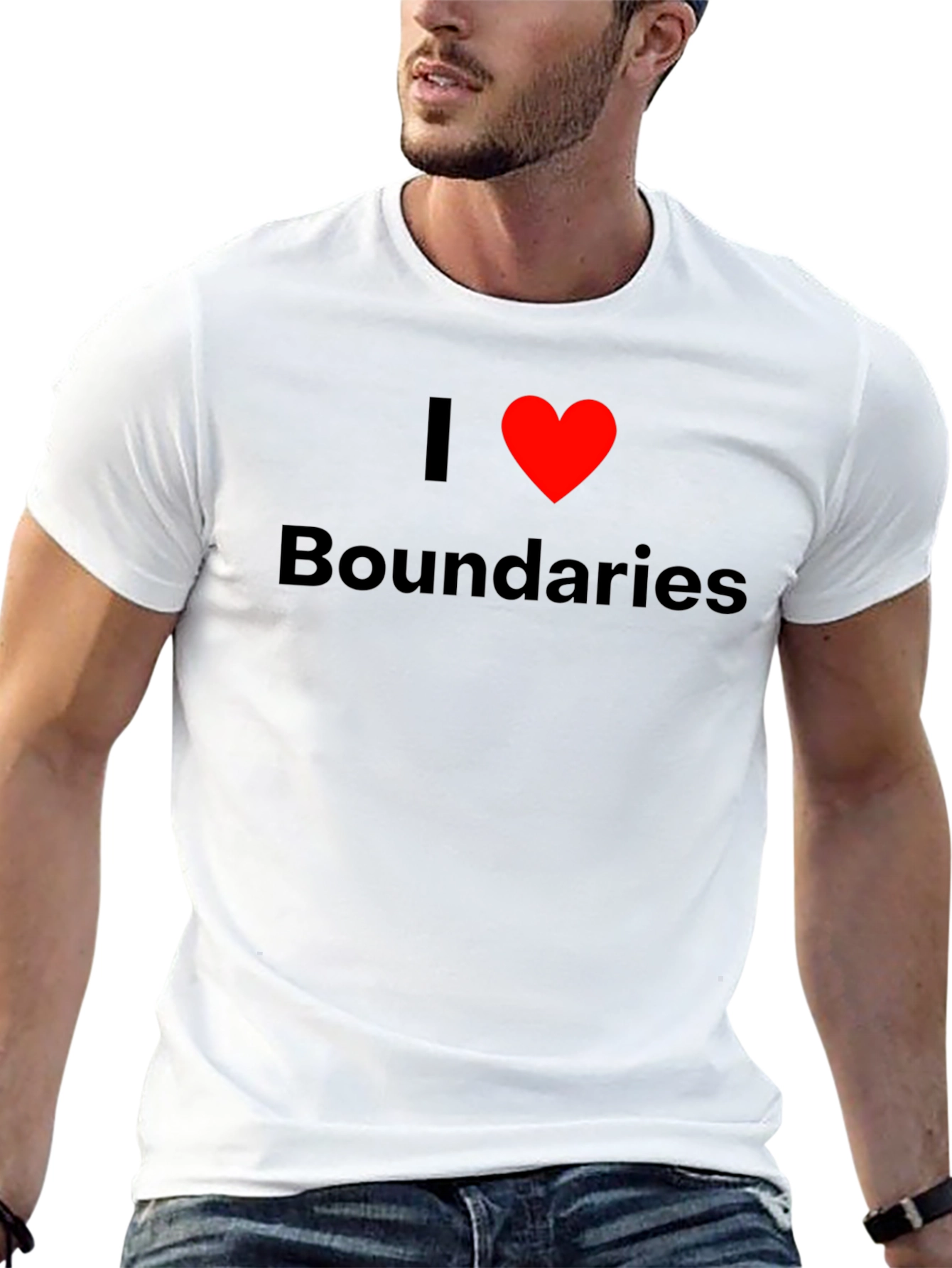 I Heart Boundaries Black T-Shirt