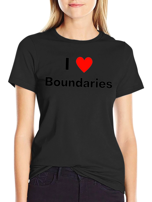 I Heart Boundaries Black T-Shirt