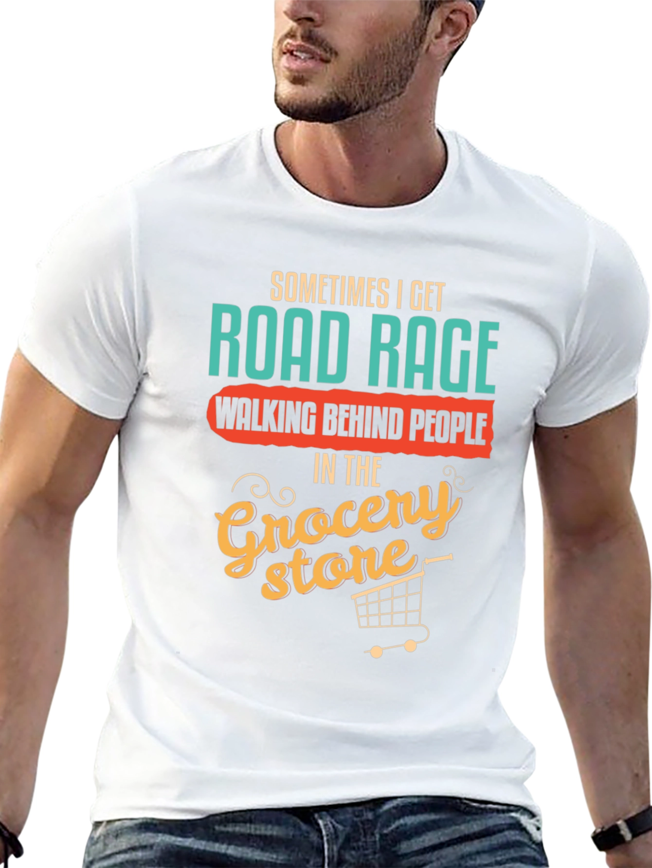 Funny Road Rage Grocery Store T-Shirt