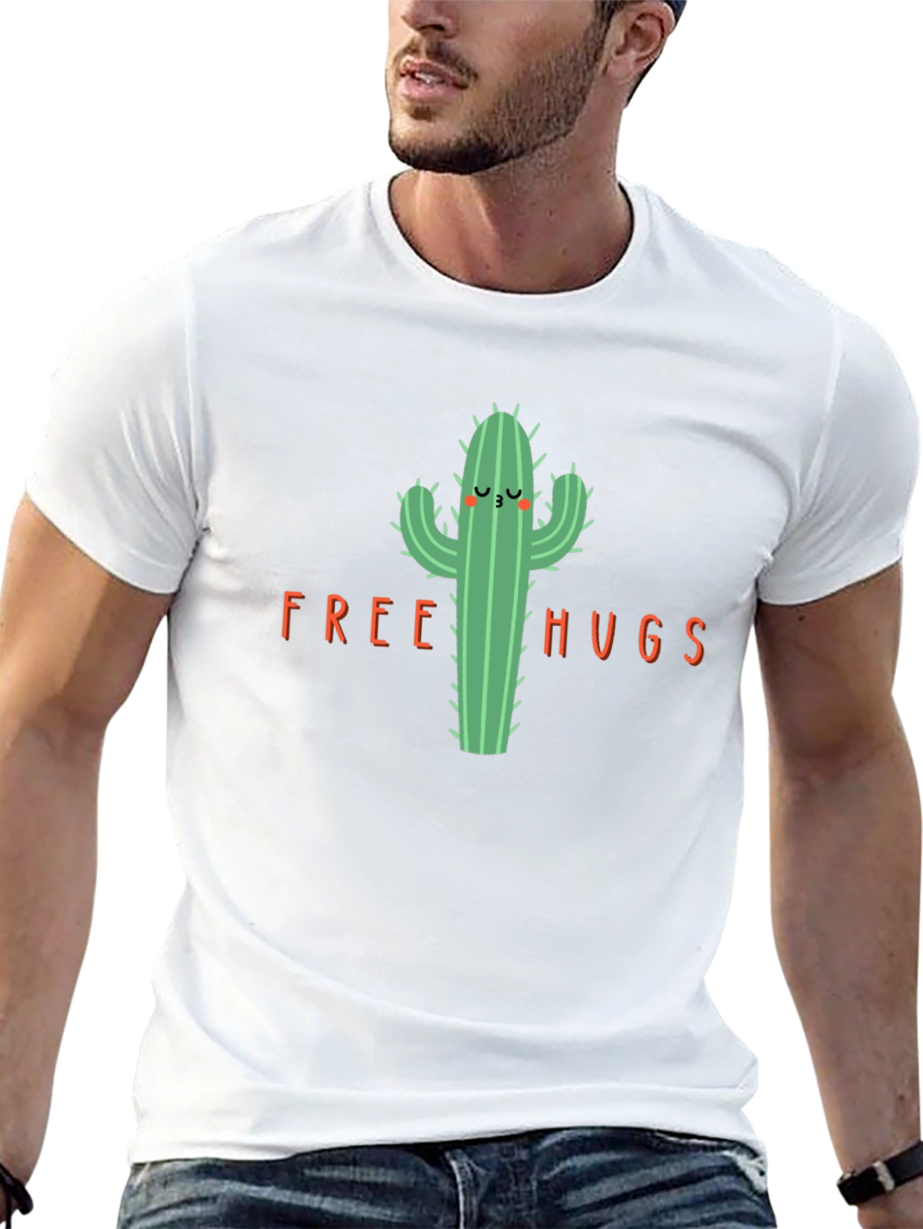 Cactus Free Hugs Graphic T-Shirt