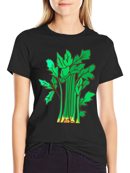 Celery Graphic T-Shirt - Casual Black Tee