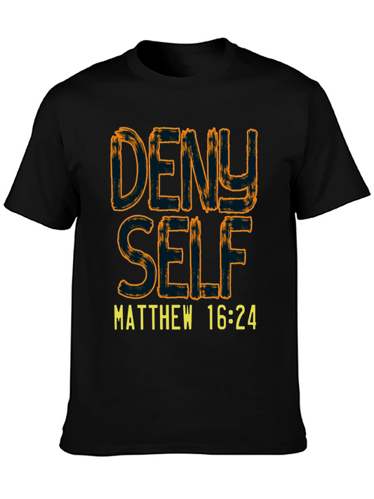 Deny Self T-Shirt - Matthew 16:24 Christian Tee