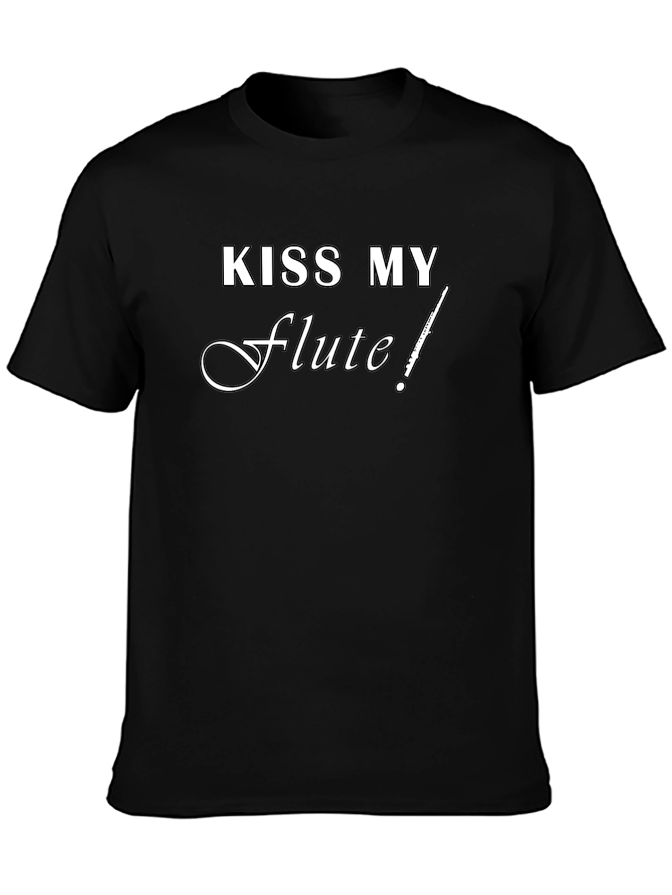 Kiss My Flute! Black Graphic Tee