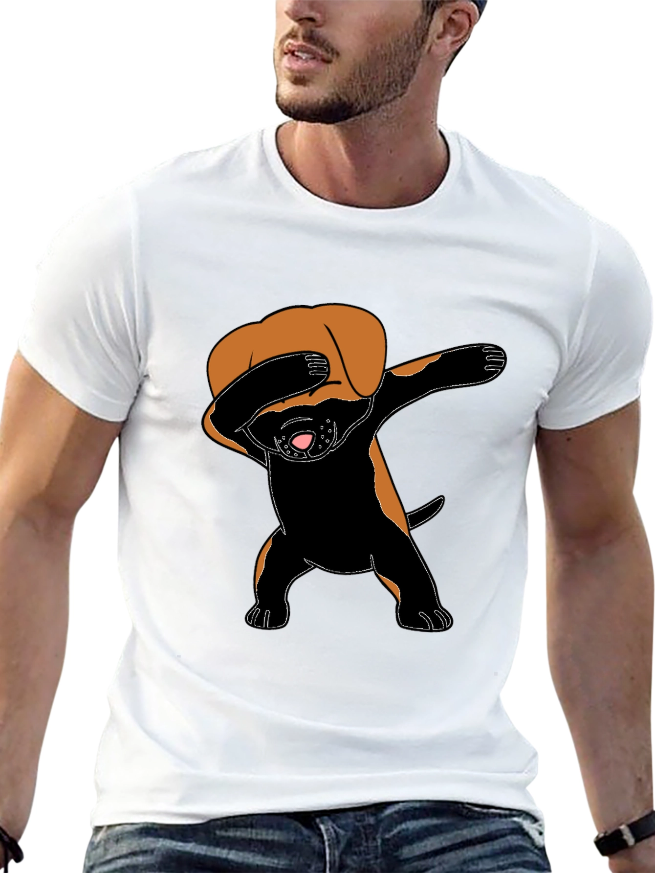 Dabbing Dog Graphic Tee - Trendy & Fun!