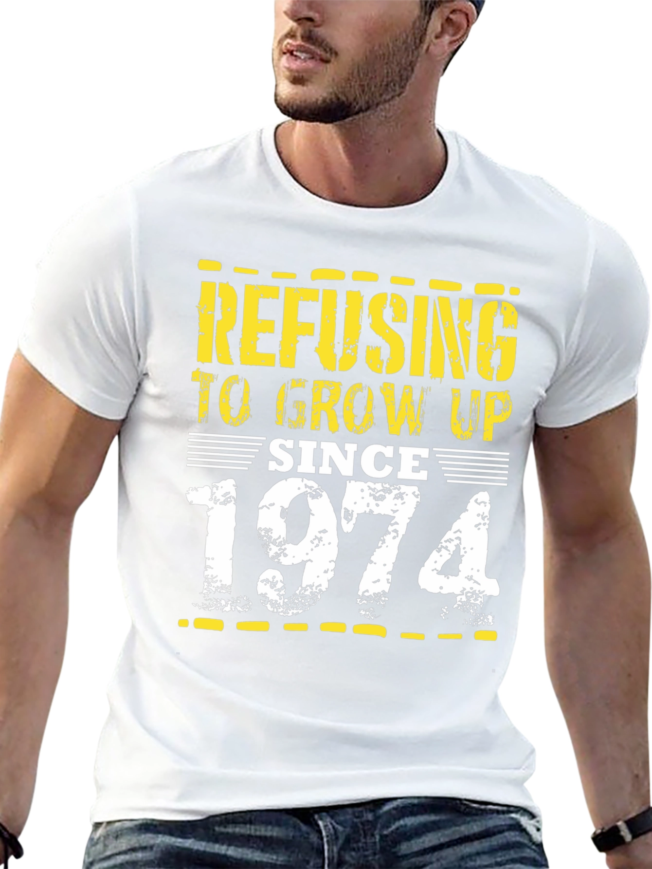 Refusing to Grow Up Since 1974 Black Tee