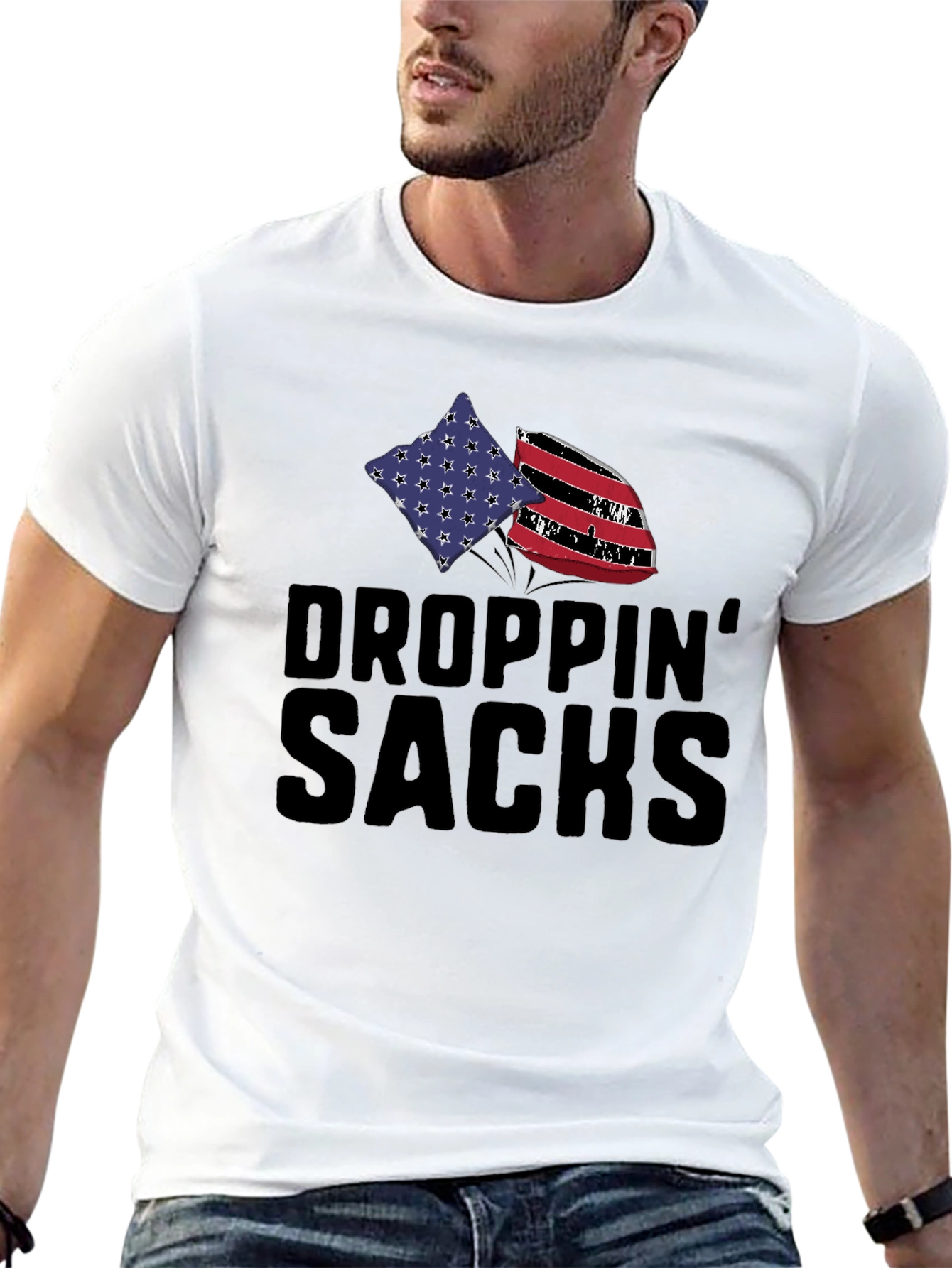 Droppin Sacks Cornhole T-Shirt