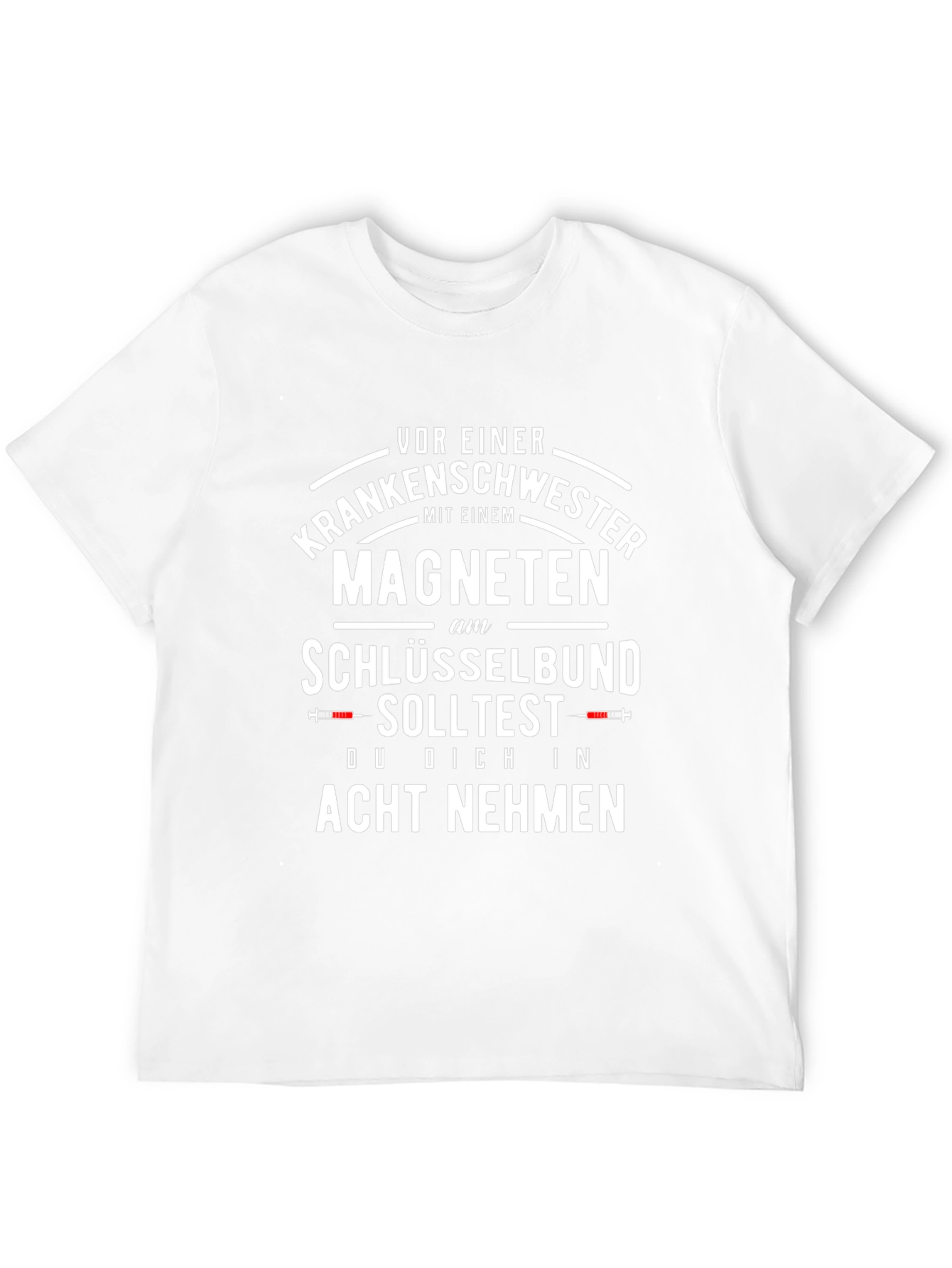 Nurse Magnet Keyring T-Shirt - Acht Nehmen