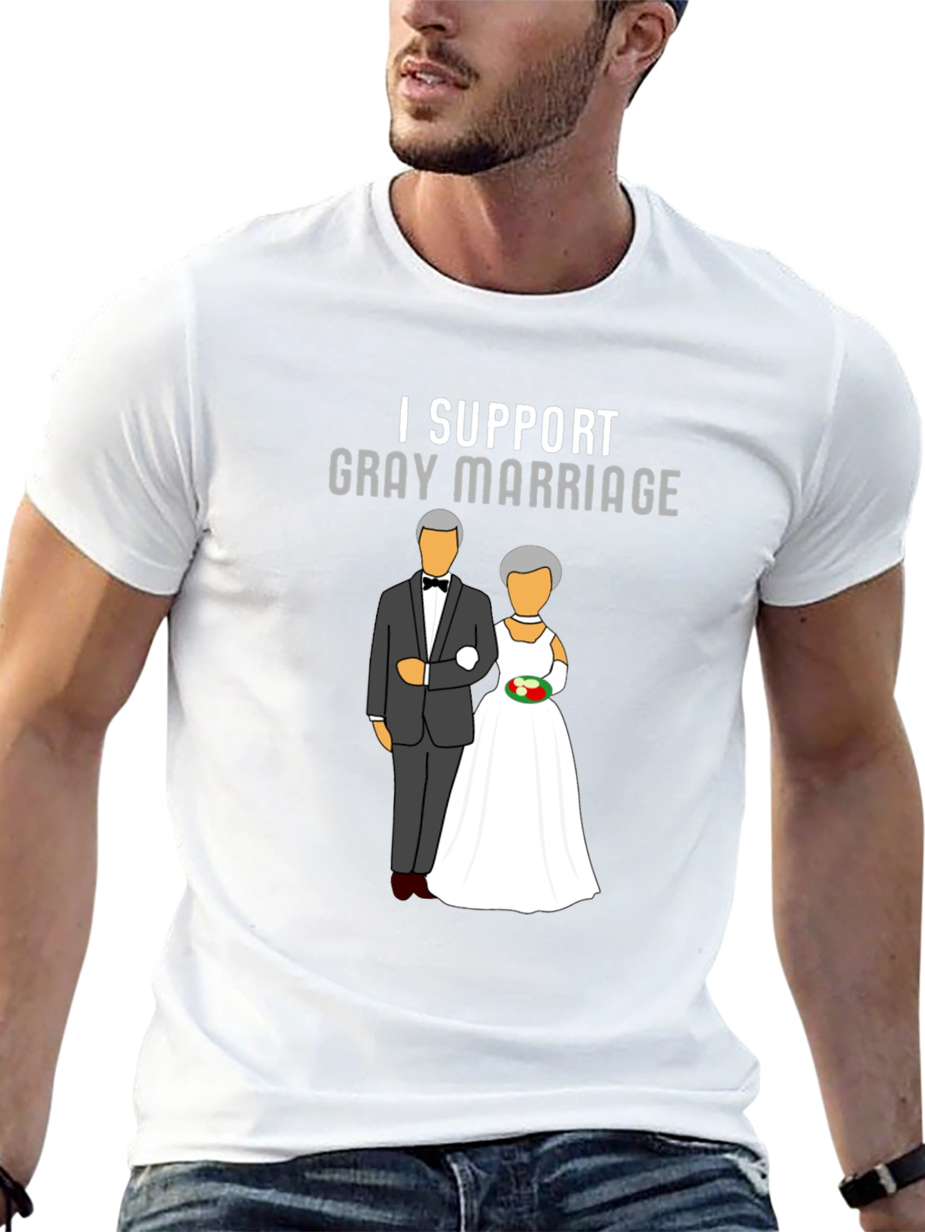 I Support Gray Marriage Graphic T-Shirt