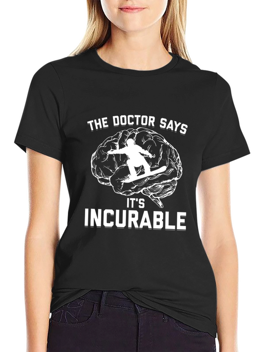 Incurable Snowboarding T-Shirt - Brain Design