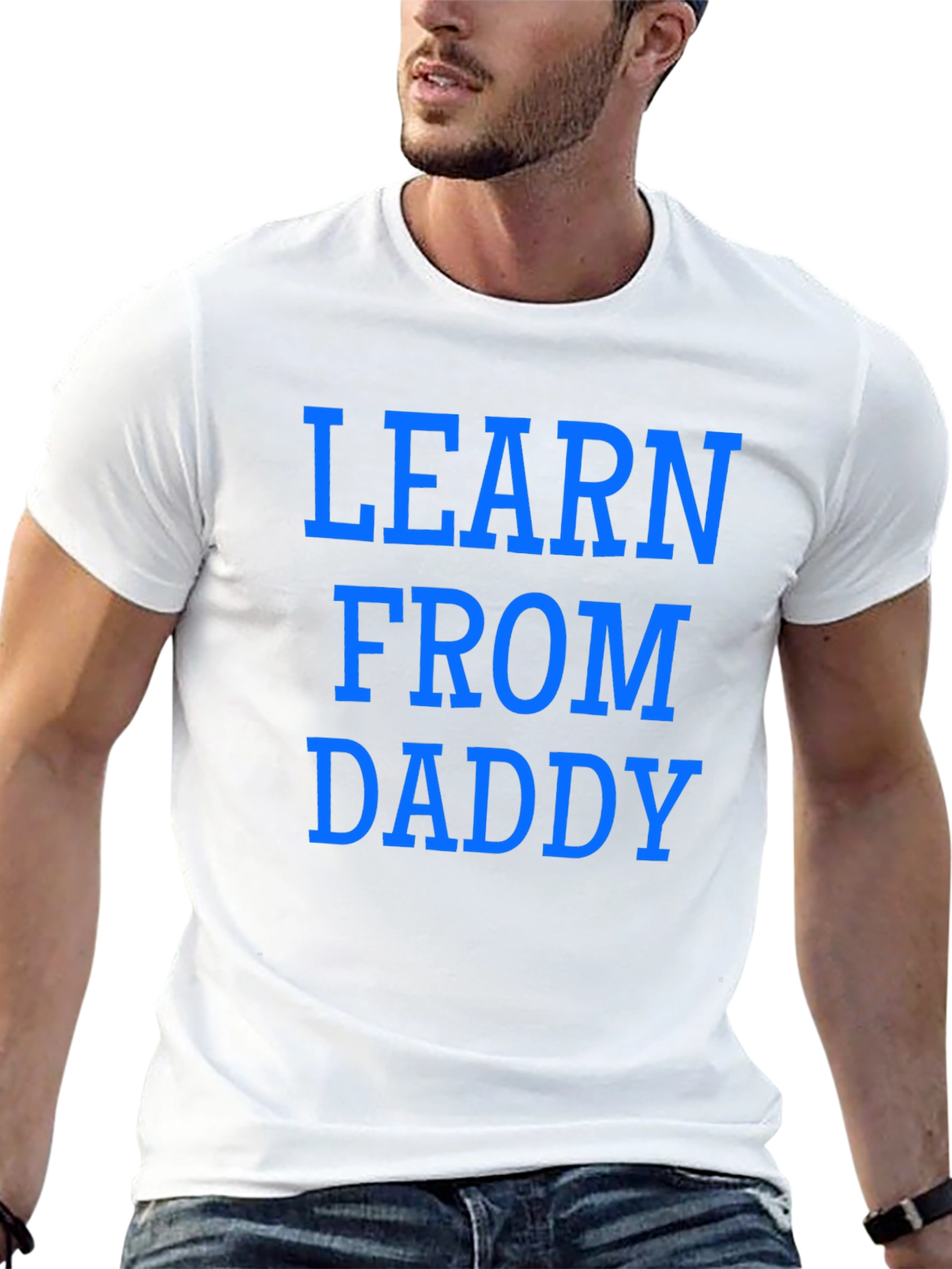 Learn From Daddy Black Graphic Tee