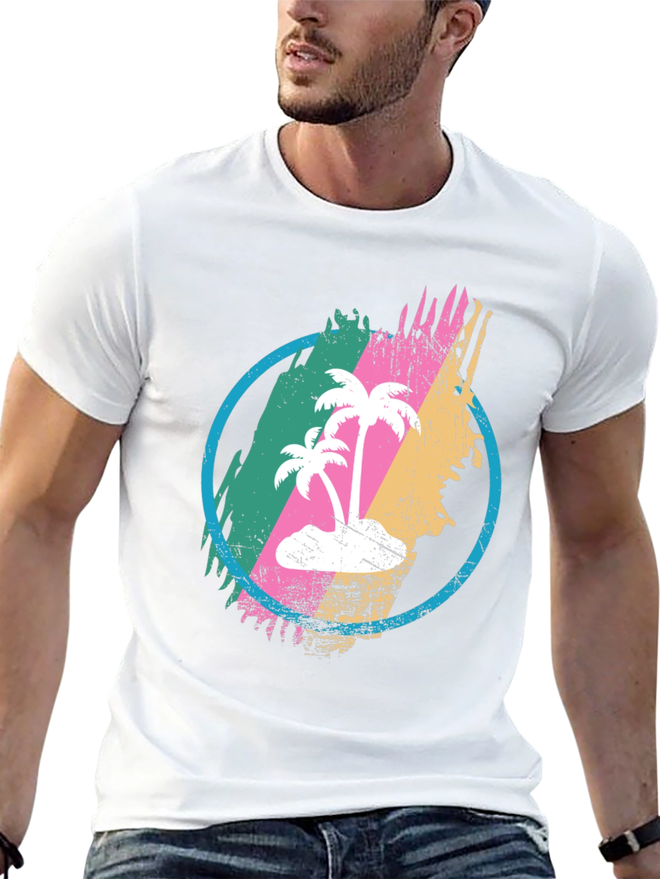 Retro Palm Tee - Beach Vibes Shirt