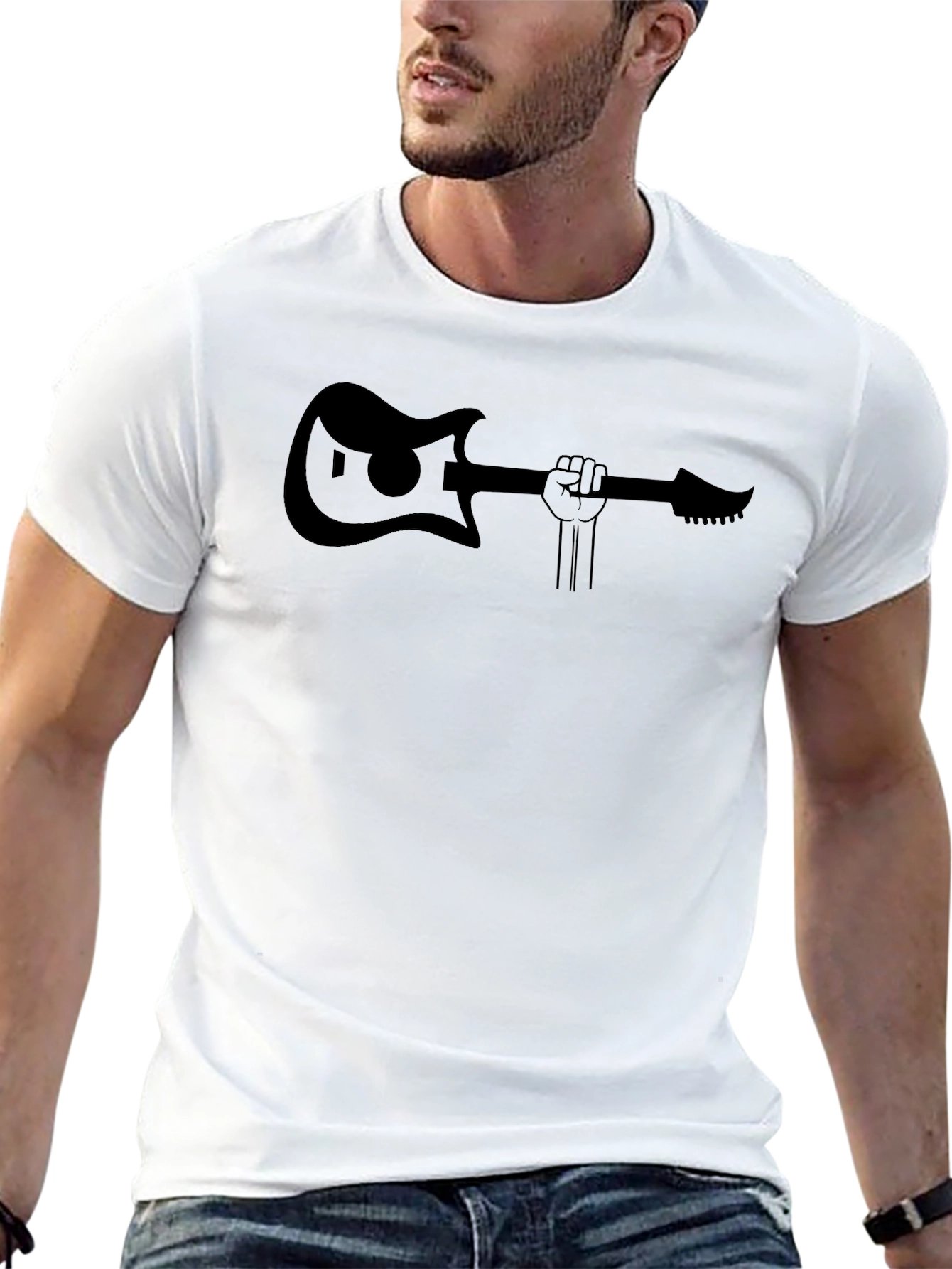 Rock On: Guitar Fist Black T-Shirt