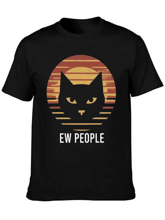 Ew People Cat Graphic Tee - Soft Cotton Blend T-Shirt