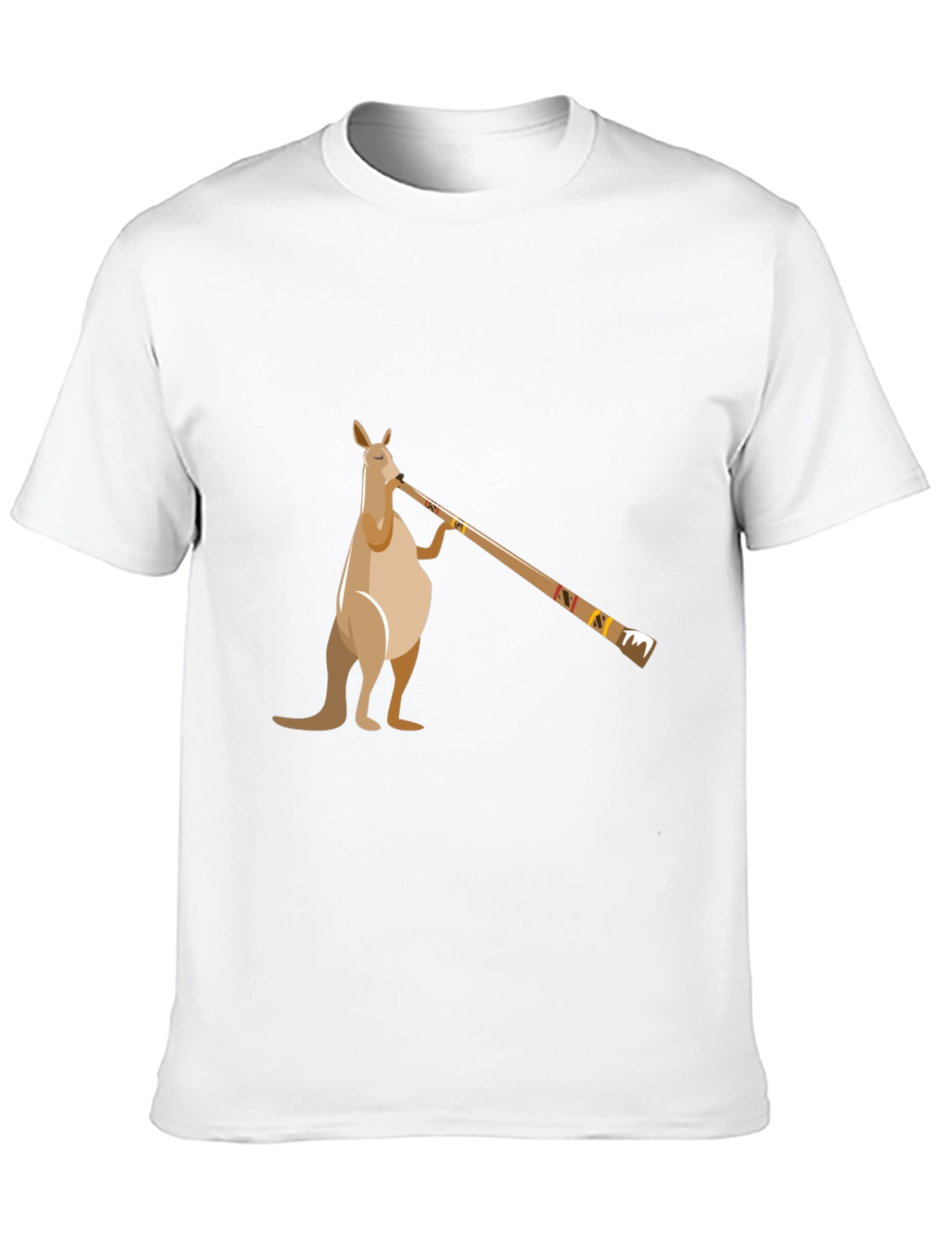 Kangaroo Didgeridoo T-Shirt - Black Cotton Tee