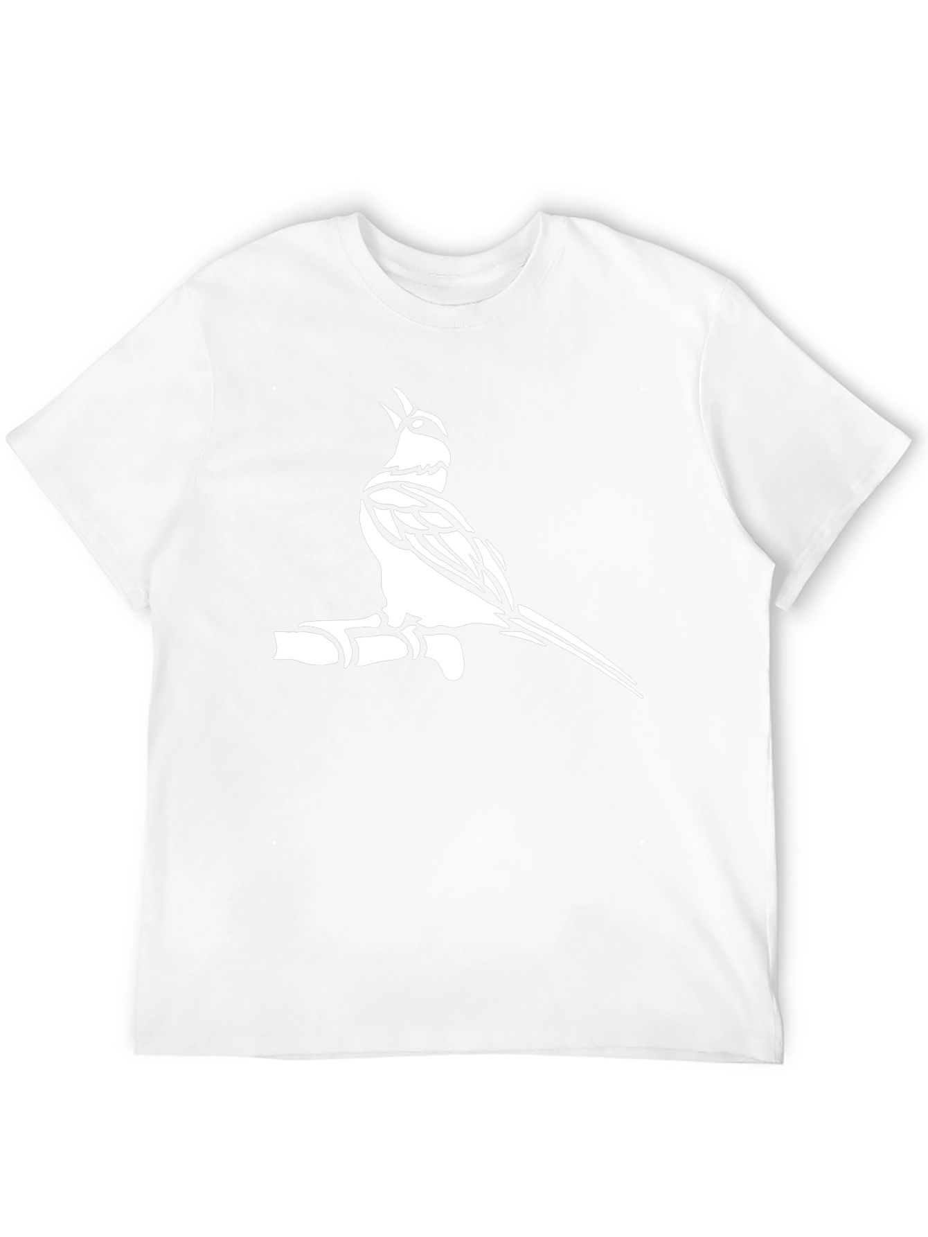Black T-Shirt with Bird Graphic