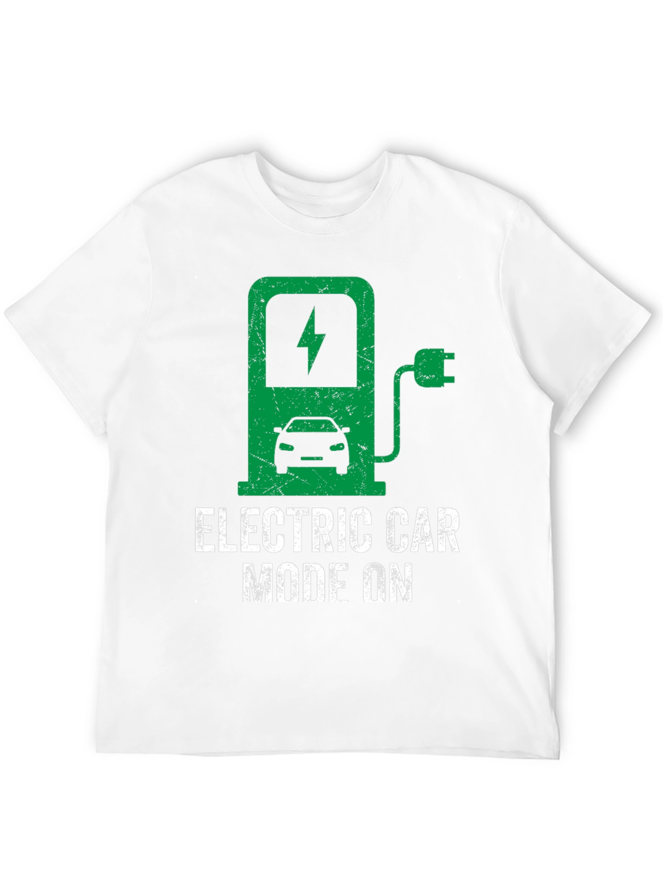 Electric Car Mode On T-Shirt - Green Energy Tee