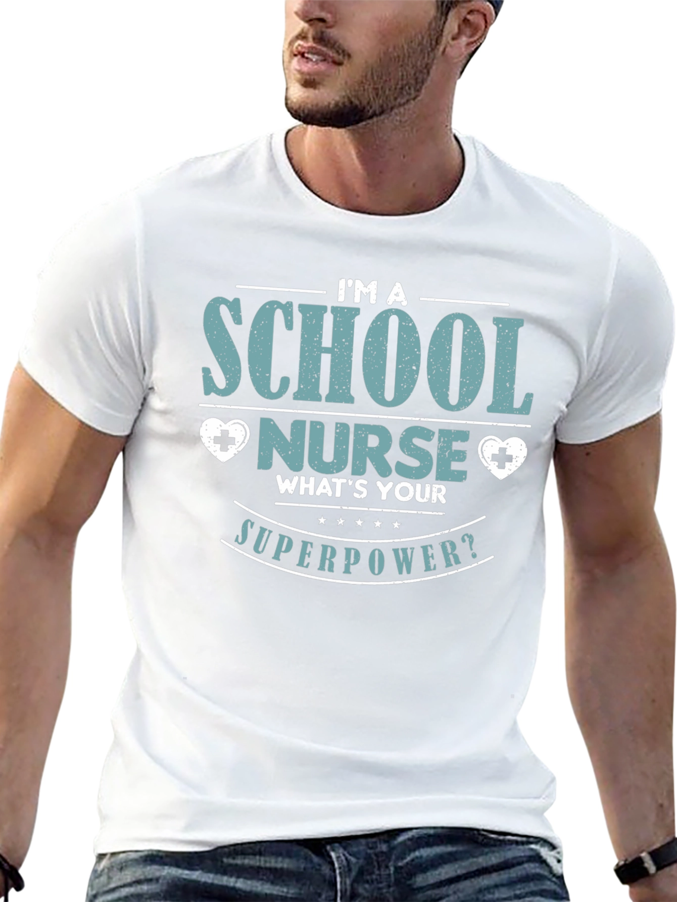 School Nurse Superpower T-Shirt - Black