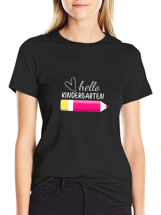 Hello Kindergarten T-Shirt Back to School Pencil Tee