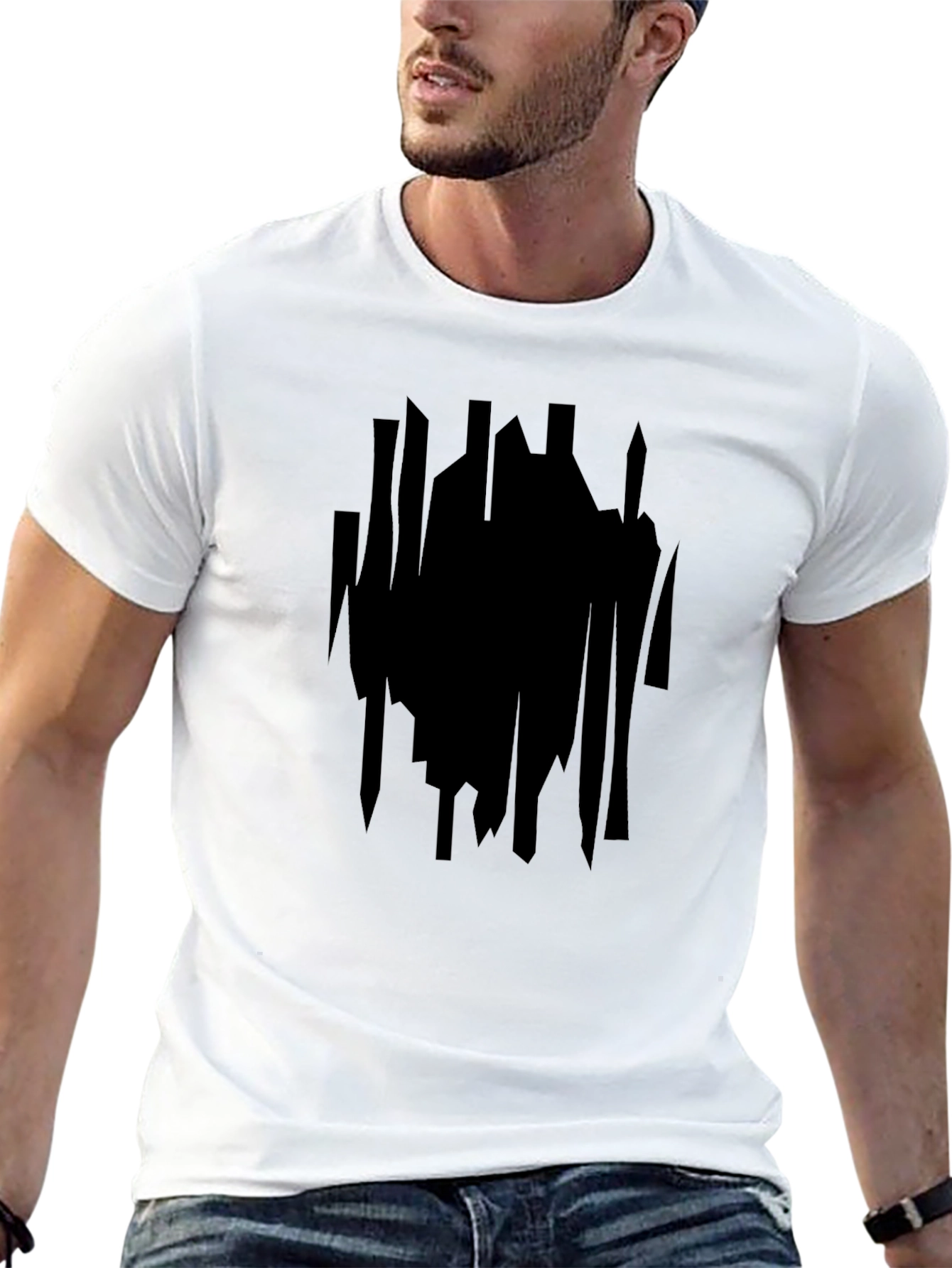 Abstract Cityscape Black Graphic Tee