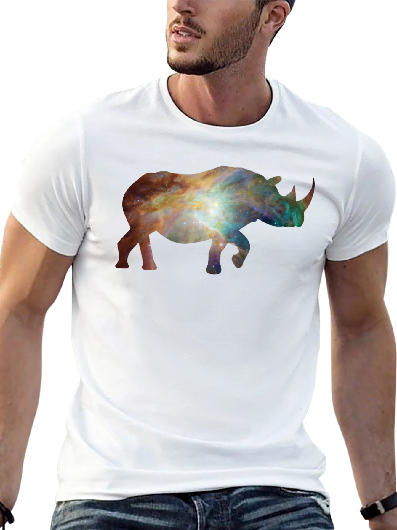 Galaxy Rhino Graphic Tee - Unique & Stylish