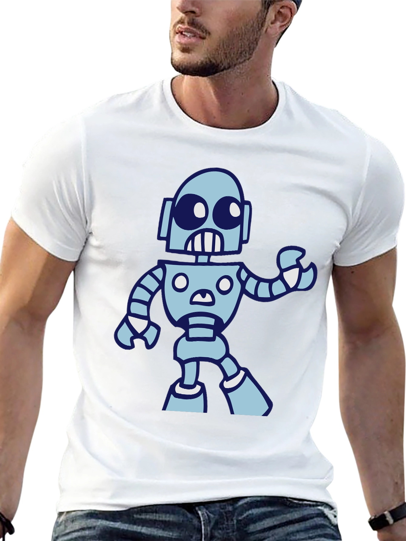 Robot Graphic Black T-Shirt
