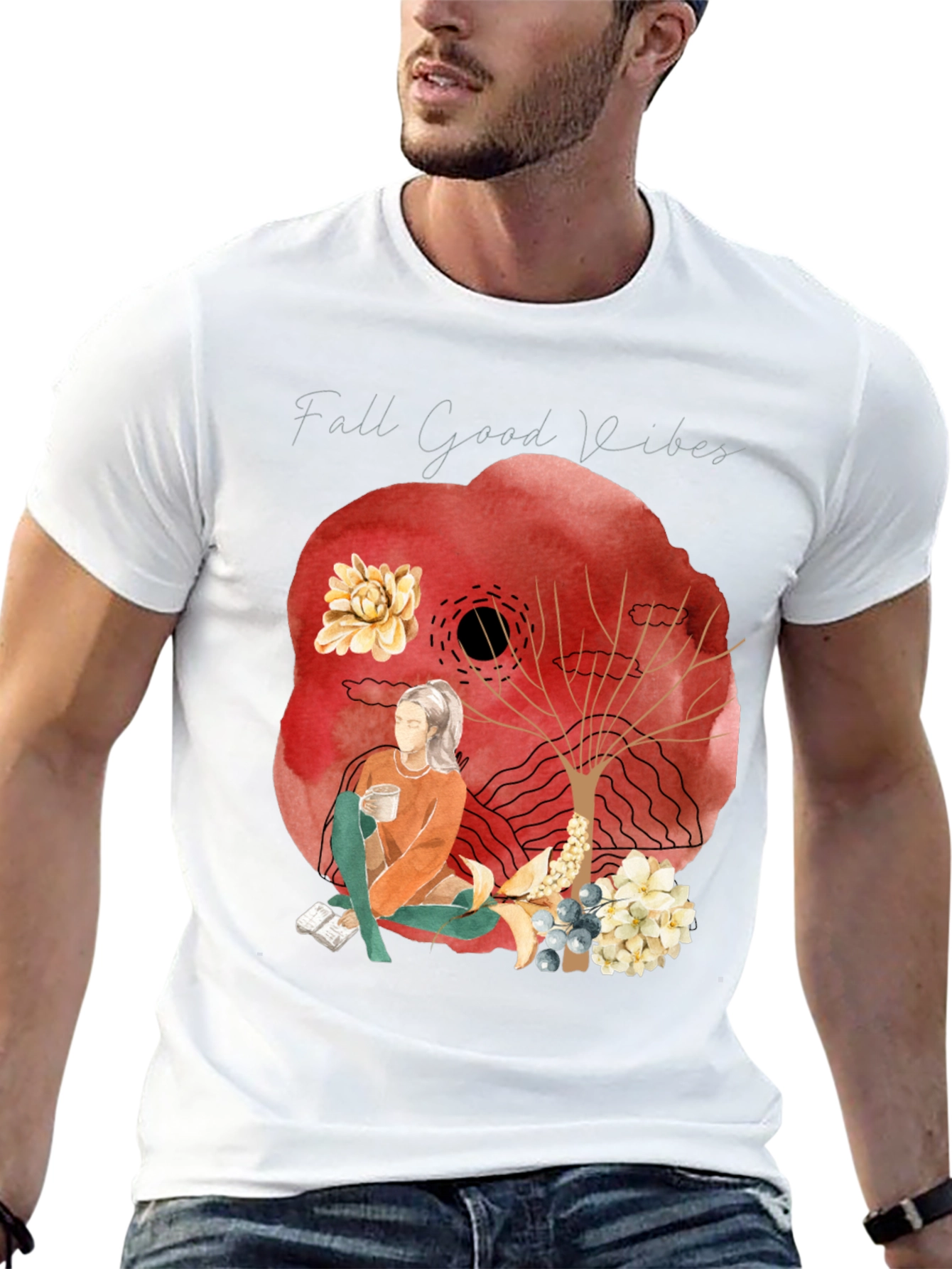 Fall Good Vibes Graphic Tee - Cozy Autumn Style