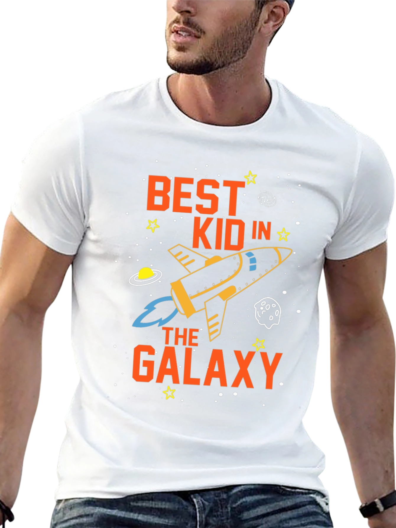 Best Kid in the Galaxy Black Graphic Tee Shirt