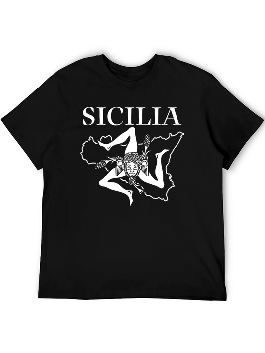 Sicilia Trinacria Black T-Shirt