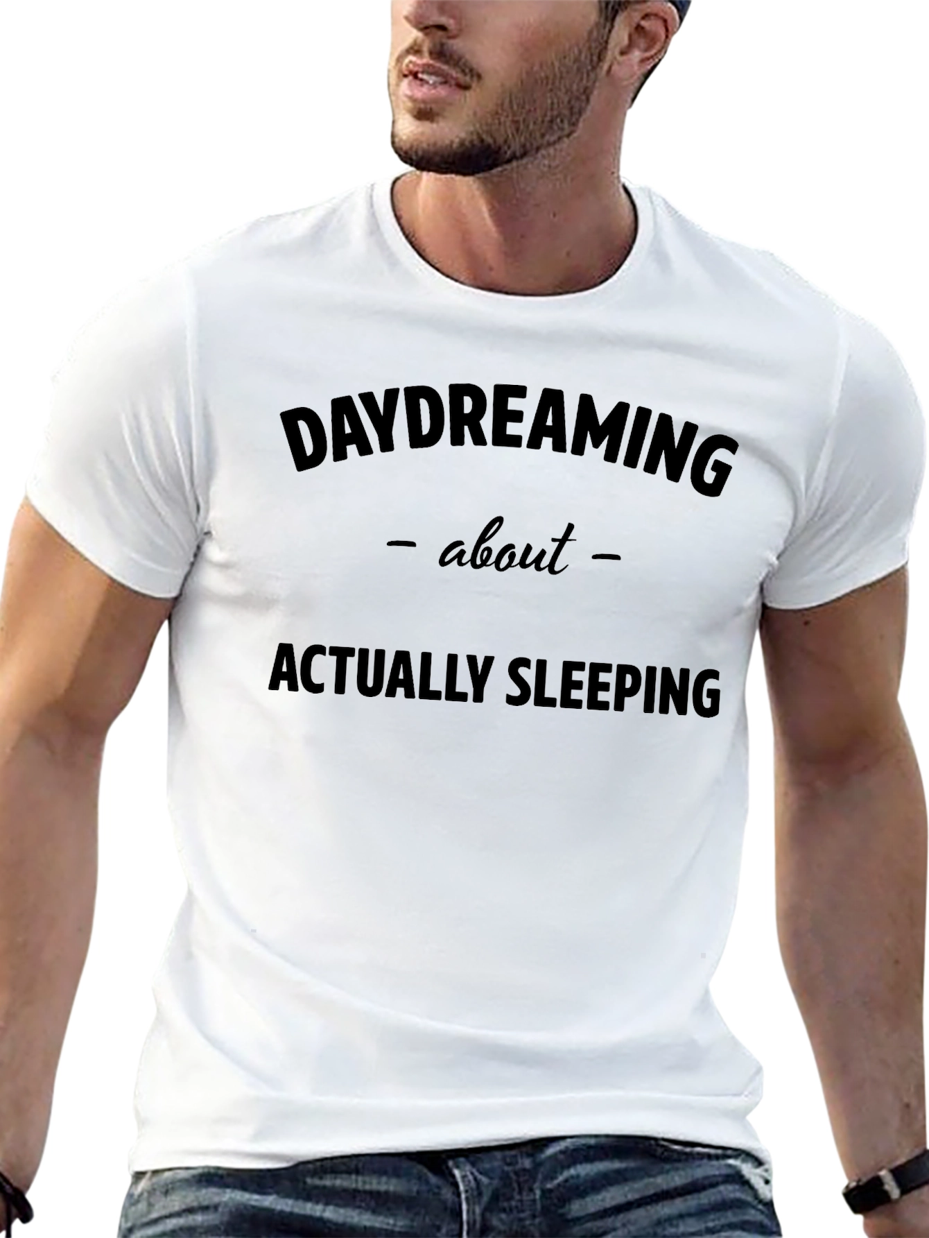 Daydreaming About Sleeping Black Graphic Tee