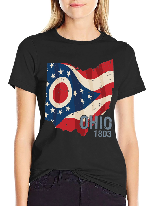 Ohio Flag T-Shirt - Vintage State Pride