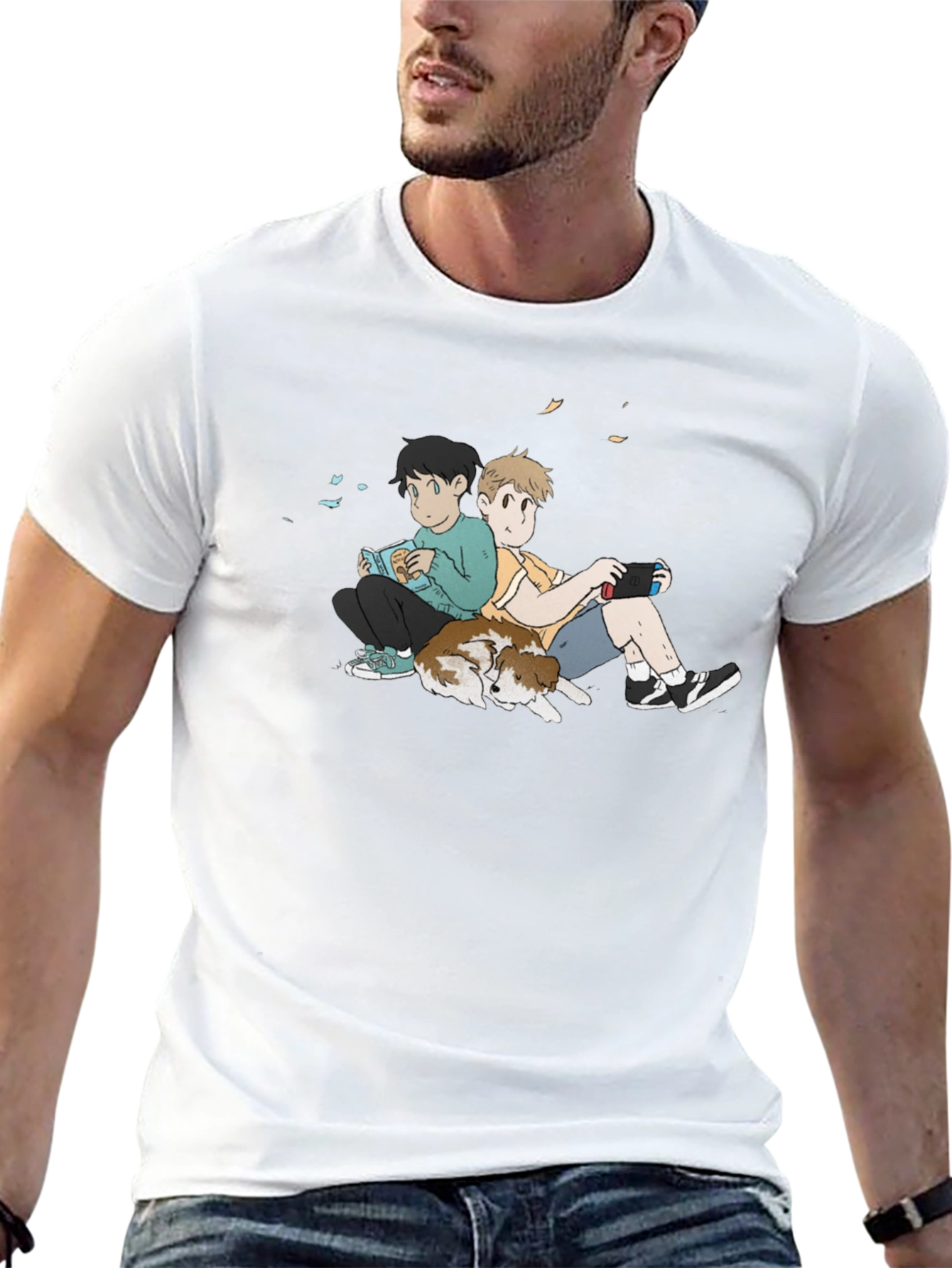 Anime Style Relaxed Boys Graphic T-Shirt