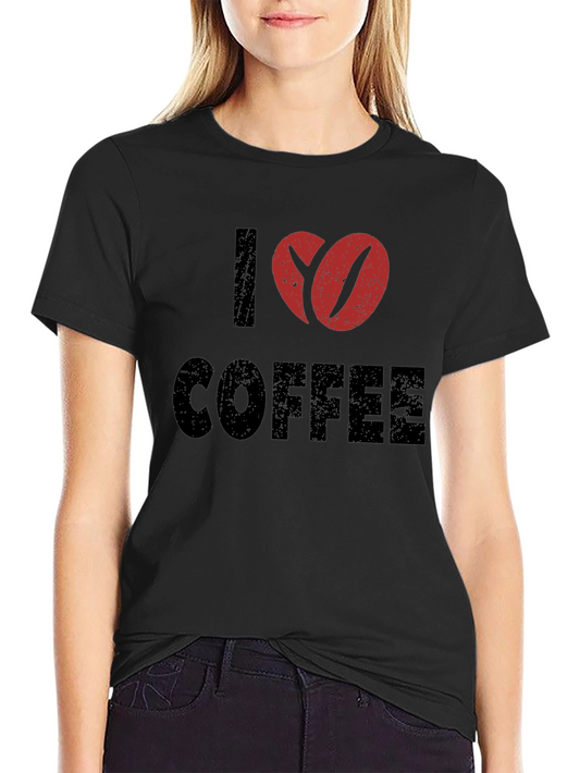 I Love Coffee Bean Graphic T-Shirt