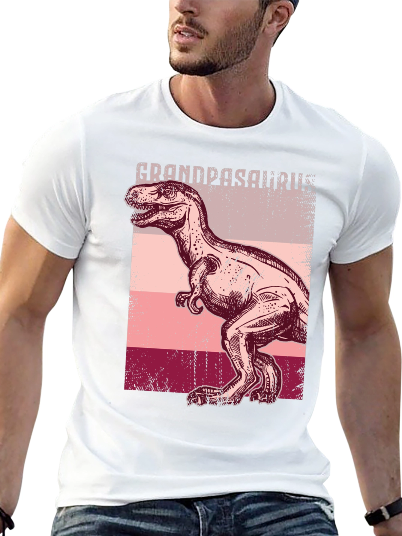Grandpasaurus T-Rex Graphic Tee - Black