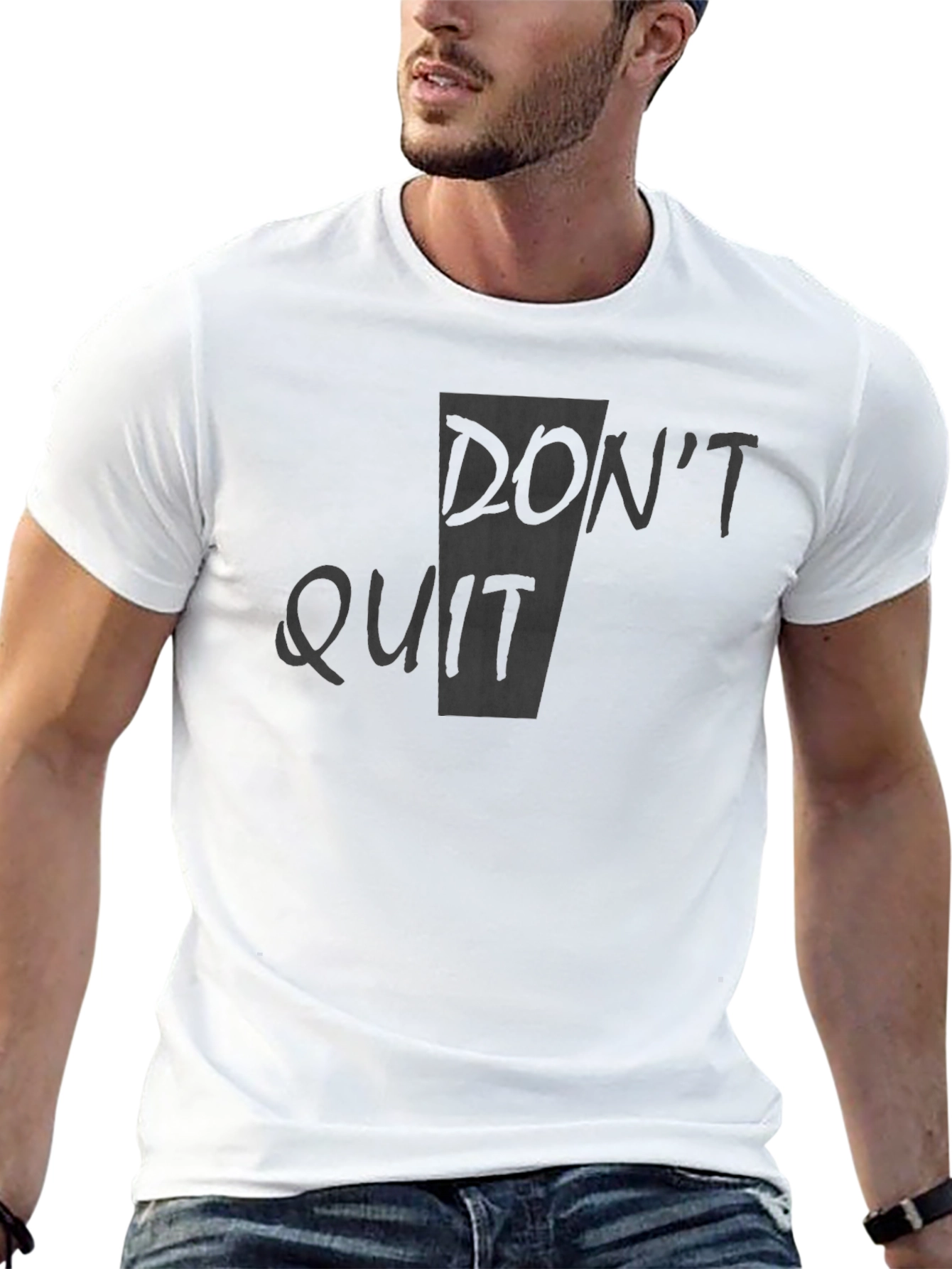 Motivational Dont Quit Black T-Shirt