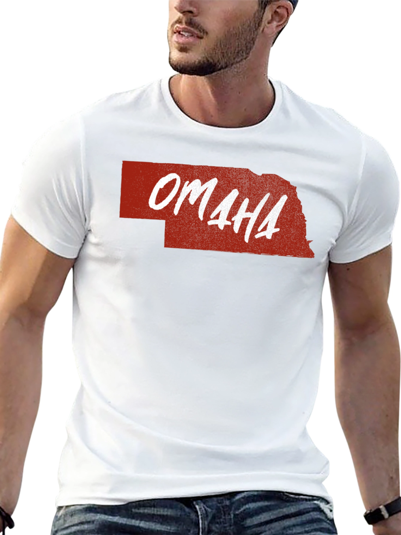 Omaha Nebraska State Map T-Shirt