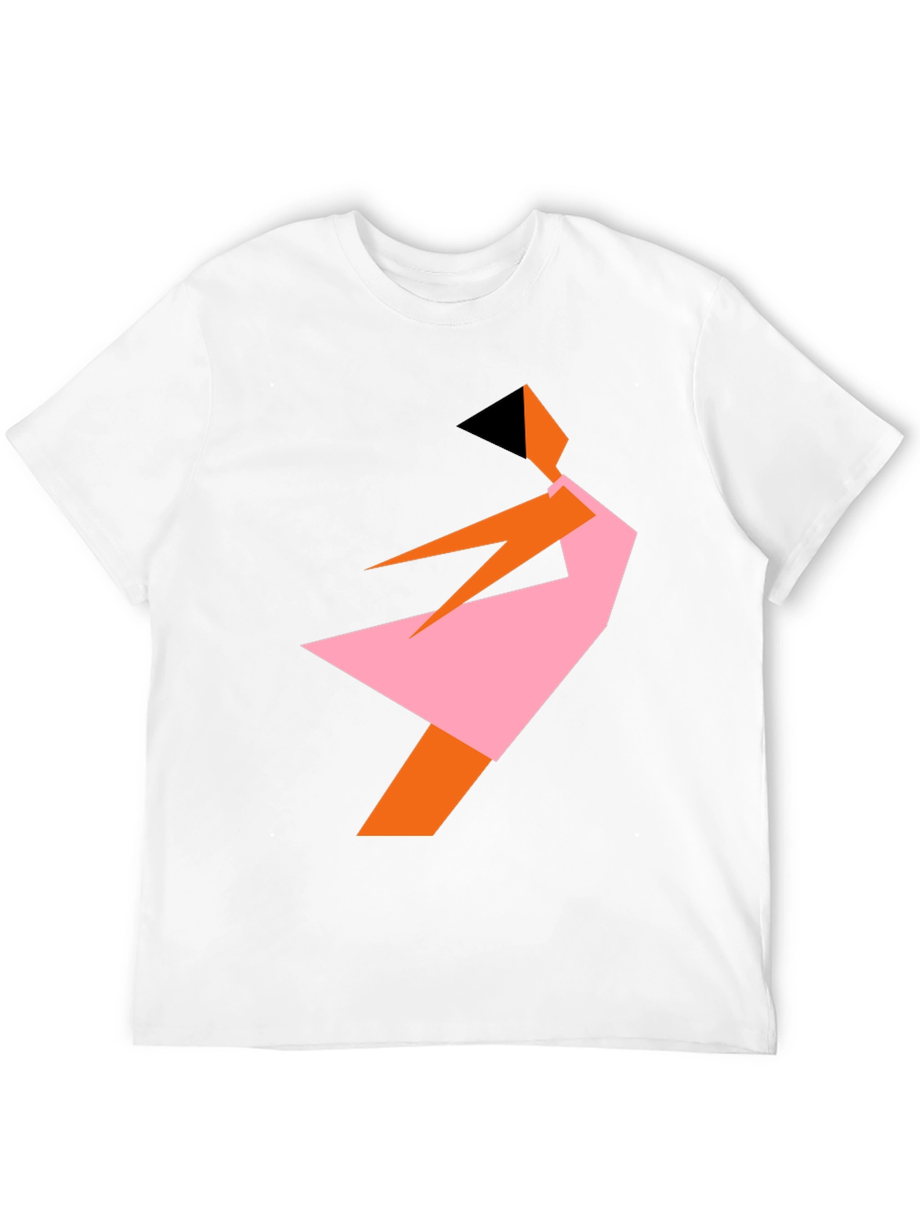 Geometric Abstract Dancer Black T-Shirt