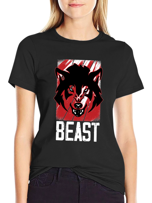 Beast Mode T-Shirt - Angry Wolf Graphic Tee