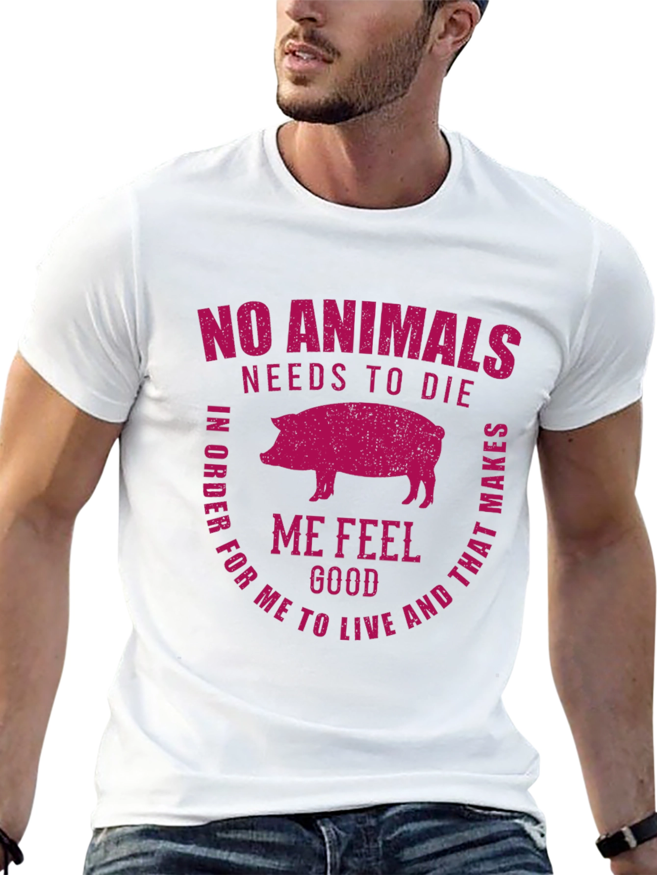 Vegan Statement T-Shirt - No Animals Need Die