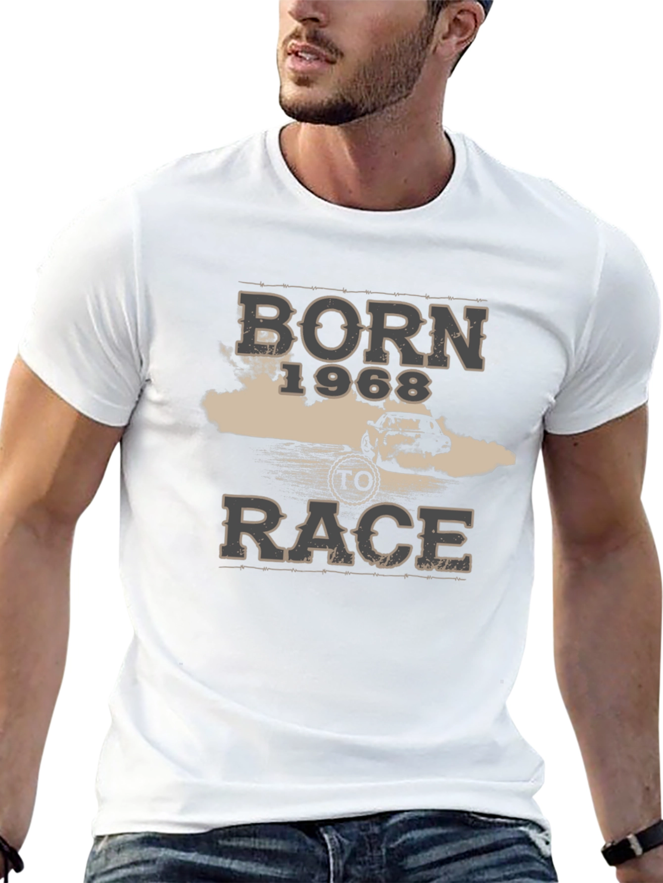 Born 1968 to Race Black Graphic T-Shirt