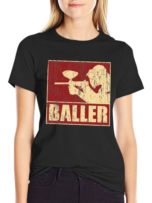 Baller Paintball T-Shirt - Black Cotton Graphic Tee