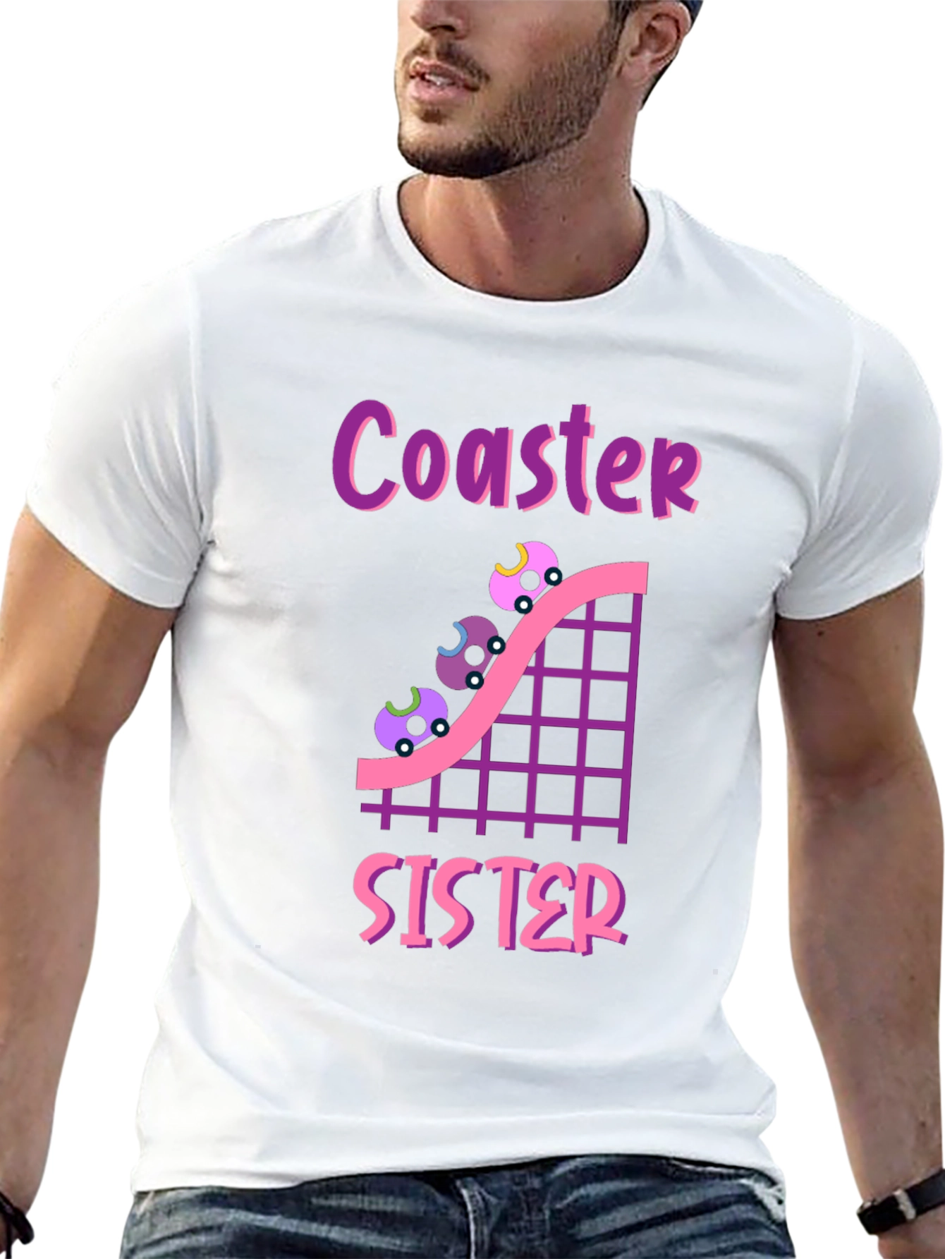 Coaster Sister T-Shirt - Roller Coaster Lover Tee