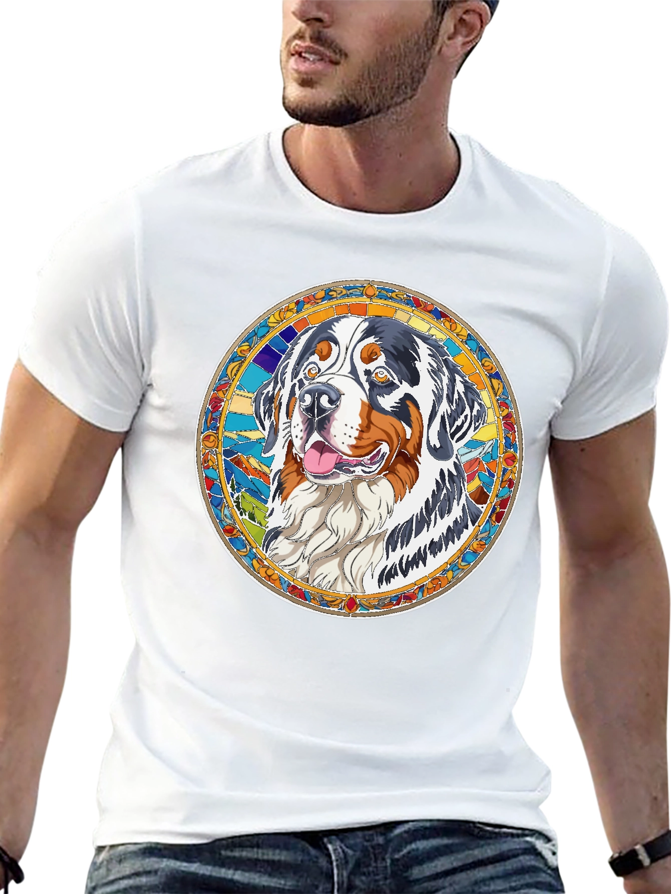 Dog Breed Graphic Tee - Black Cotton Shirt