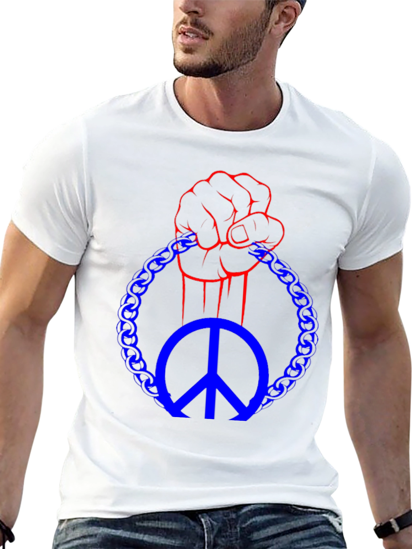 Peace Fist Graphic Tee - Black