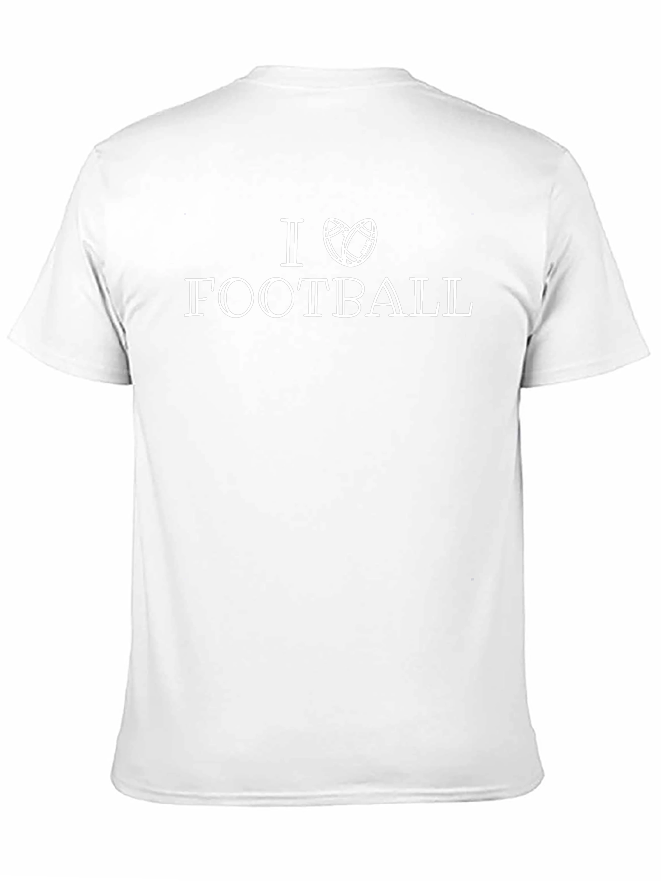 I Love Football Graphic Tee - Black Cotton T-Shirt