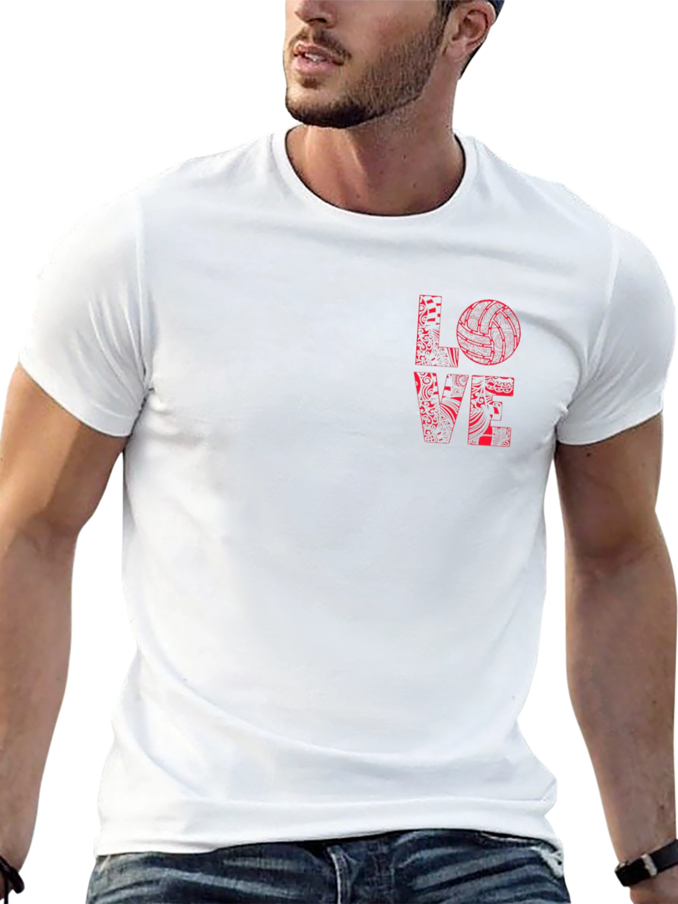Love Volleyball Graphic Tee - Black